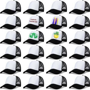 Gorra de béisbol unisex de malla en blanco ajustable lisa en blanco gorra de camionero para bordado de bricolaje impresión por sublimación Gorra de béisbol unisex de malla en blanco ajustable lisa en blanco gorra de camionero para bordado de bricolaje impresión por sublimación
