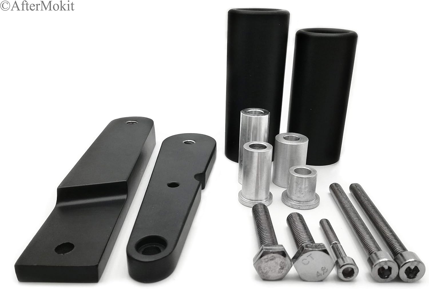 Deslizadores de marco de repuesto con discos de acetal para Kawasaki Ninja 650 650R EX650 2009 2010 2011 negro