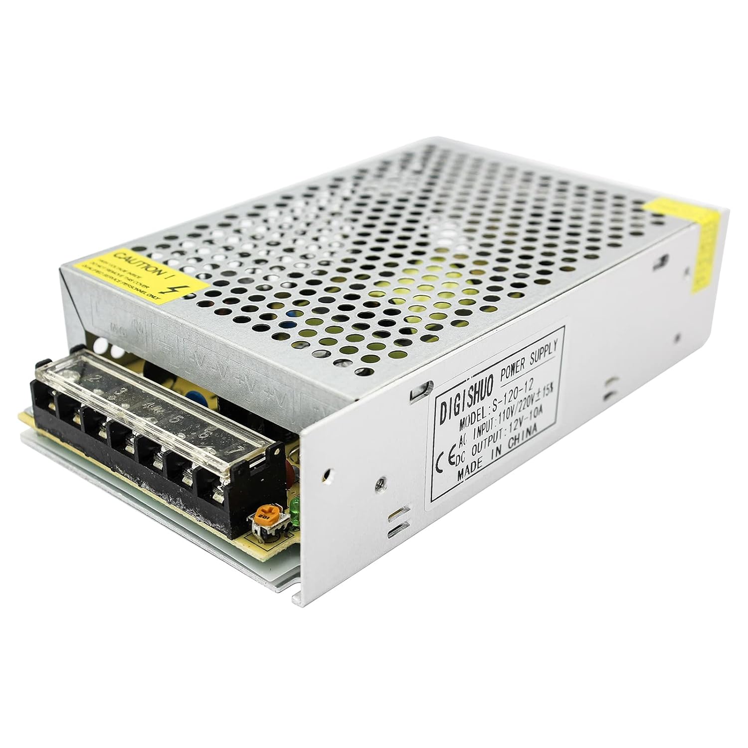 DIGISHUO Adaptador de fuente de alimentación DC 12V 10A 120W Interruptor transformador AC 110V220V a DC 12V 10Amp Convertidor de conmutación