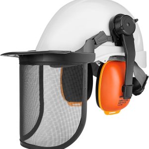 Casco de motosierra, sistema de casco de seguridad forestal con protección facial y auditiva, sombrero protector con visera y manguito Casco de motosierra, sistema de casco de seguridad forestal con protección facial y auditiva, sombrero protector con visera y manguito