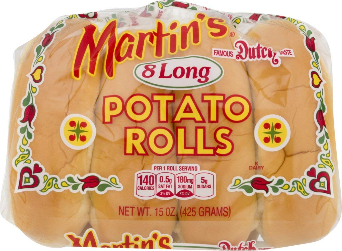 Martin’s Famous Pastry – Rollos largos de patata – Bolsa de 15 onzas (2 bolsas)