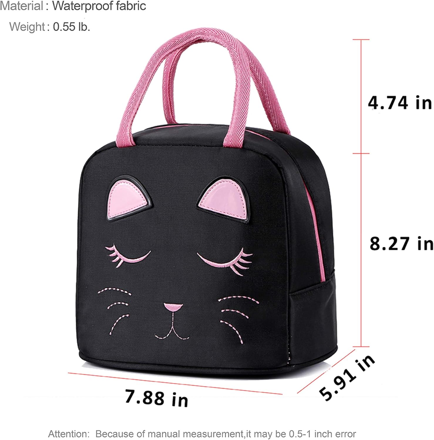 AO ALI VICTORY Lonchera reutilizable, bolsas de almuerzo aisladas para mujeres, niños y niñas, bolsa de almuerzo pequeña, bolsa térmica a prueba de