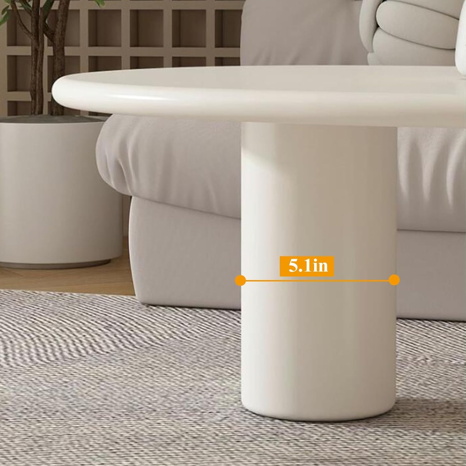 Mesa auxiliar irregular de dibujos animados multifunción, bonita mesa auxiliar blanca para interiores, decoración moderna y minimalista para