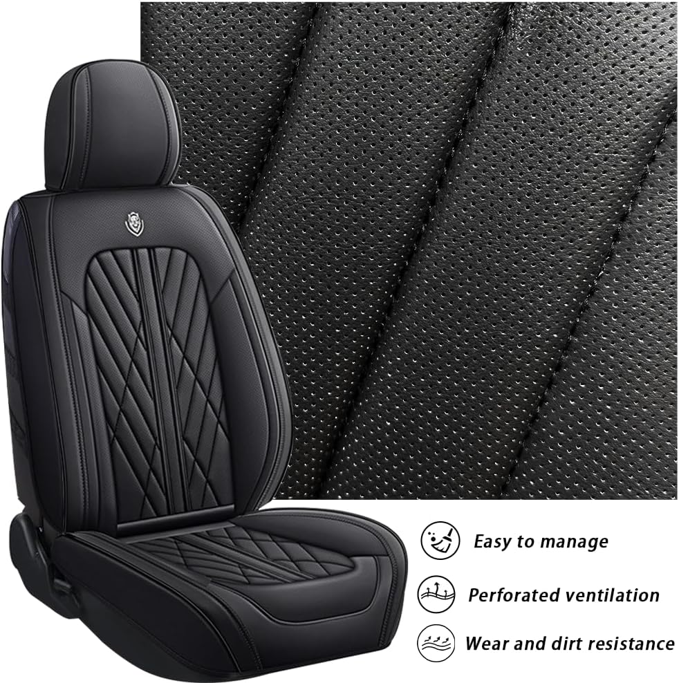 GKreeyen Funda de asiento de automóvil para Mazda CX-90 PHEV 2024, 2 asientos, de piel napa, impermeable, antideslizante, compatible con bolsa de