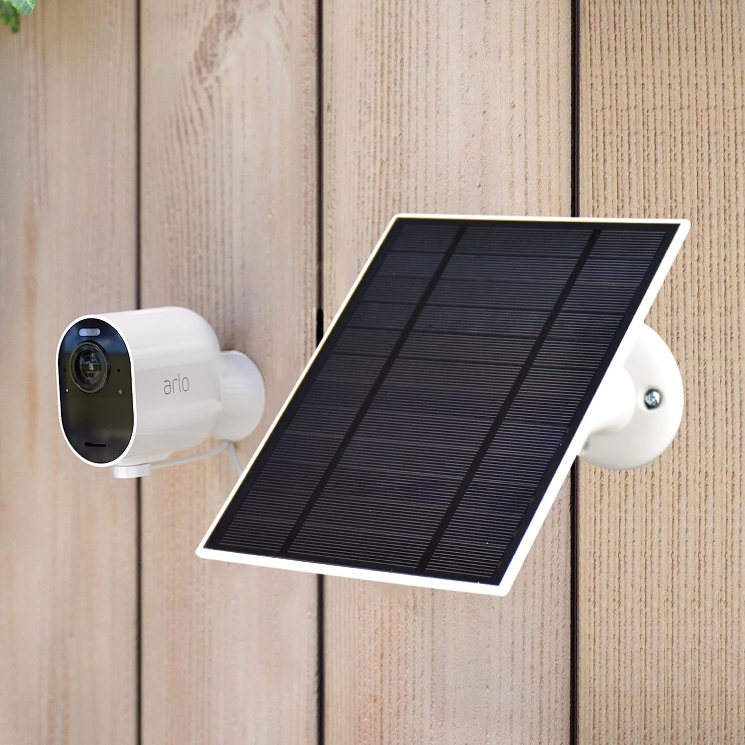 Cargador de panel solar para Arlo Pro 5S 2K, Pro 4, Pro 3, Floodlight, Ultra 2 y Ultra Cámaras Sistema de Cámara de Seguridad -Paquete de 2