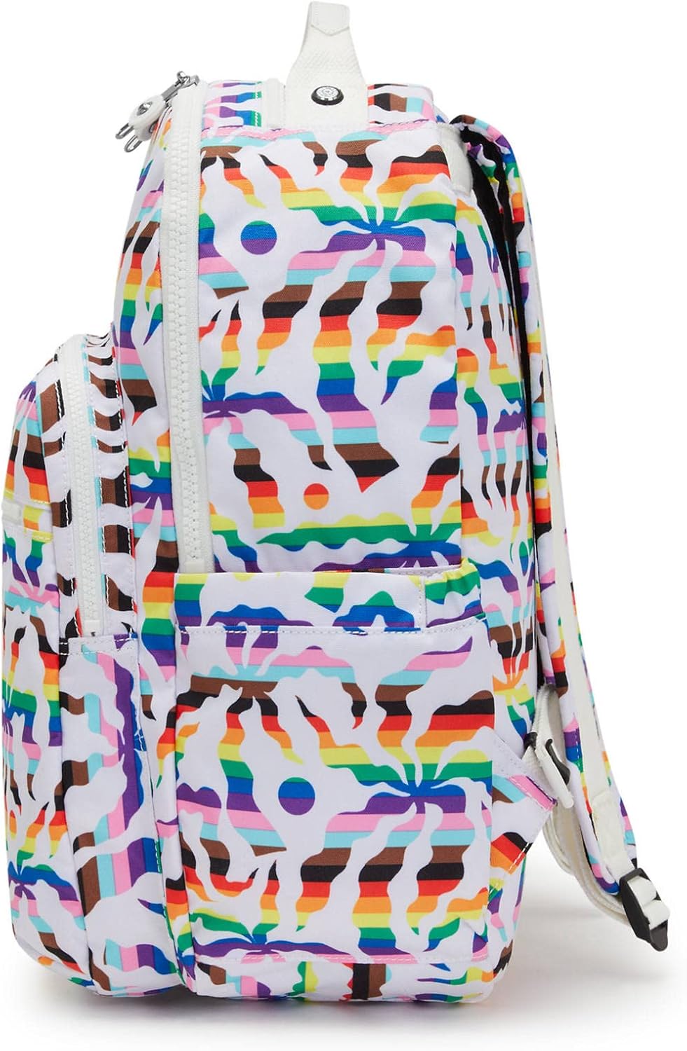 Kipling Mochila Seoul, Palma de arco iris., Seoul – Mochila para laptop de 15 pulgadas, duradera, espaciosa con correas acolchadas para el hombro,