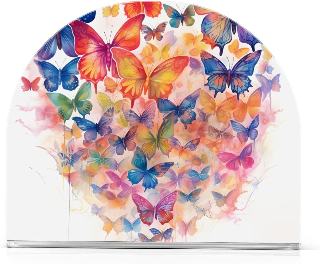 Napkin Holders for Table Paper Napkins Dispenser Kitchen Bathroom Butterflies Standing Decorative Acrylic