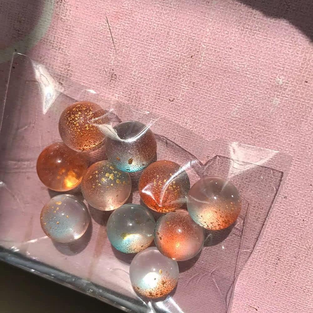 Mármoles de vidrio morados Bola de vidrio luminosa de 0.472 in de mármol de vidrio colorido para niños, relleno de jarrón de juguete, tanque de
