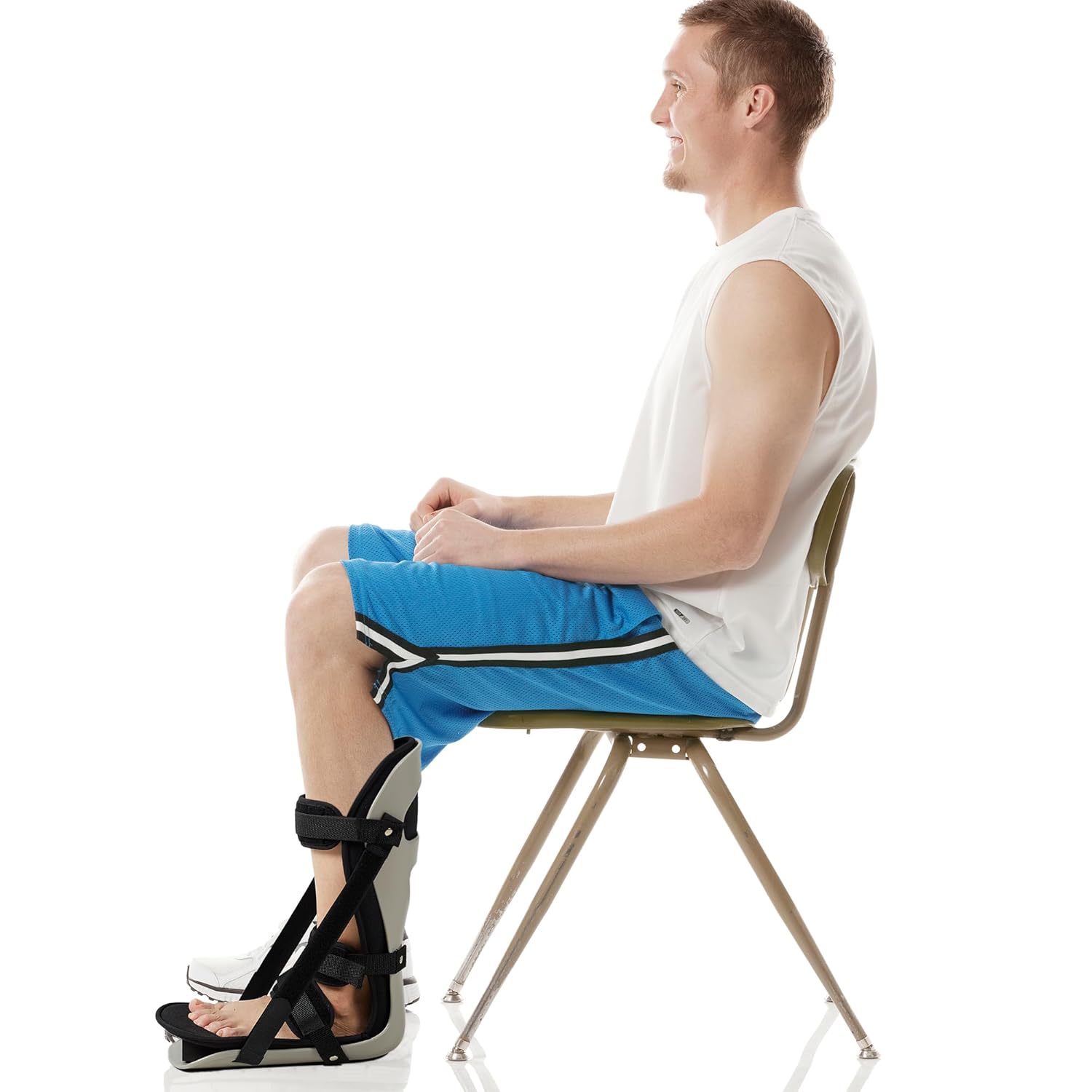 Férula nocturna para fascitis plantar, soporte ajustable para piernas que se adapta al pie derecho o izquierdo para estiramiento de fascia, tendón y