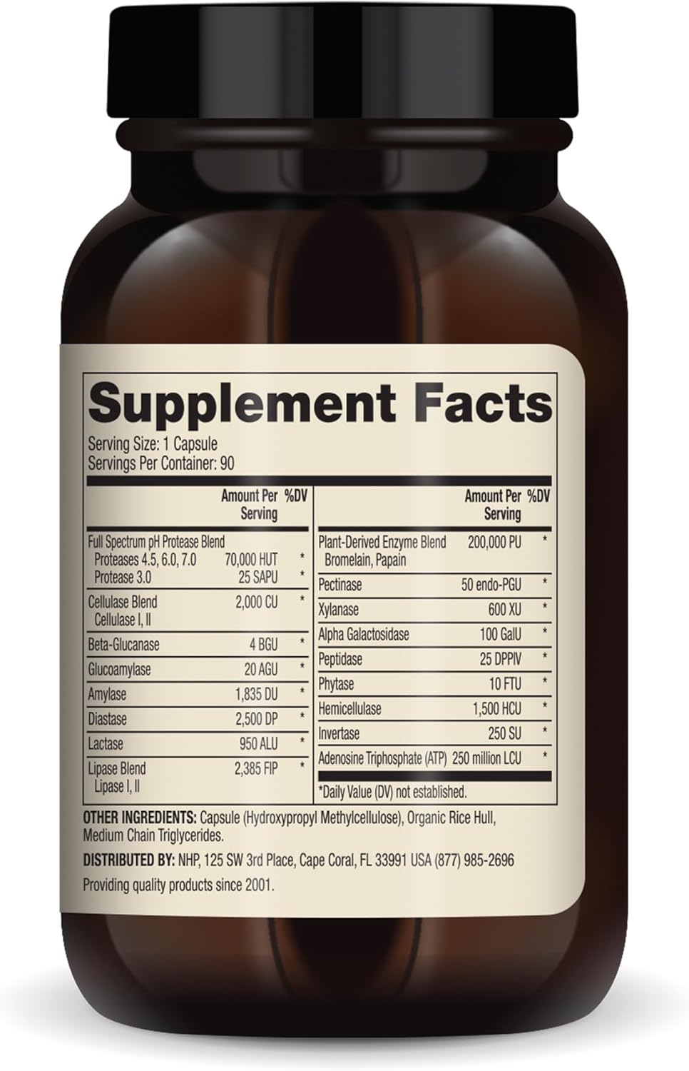 Dr. Mercola, Suplemento dietético de enzimas de espectro completo, 90 porciones, paquete de 3 (90 cápsulas), soporte digestivo, sin OMG, sin soja,
