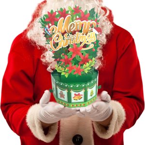 Tarjeta de felicitación de Navidad, tarjeta de regalo de Navidad, ramo de flores Forever de 7 pulgadas, tarjetas de felicitación emergentes 3D con Tarjeta de felicitación de Navidad, tarjeta de regalo de Navidad, ramo de flores Forever de 7 pulgadas, tarjetas de felicitación emergentes 3D con