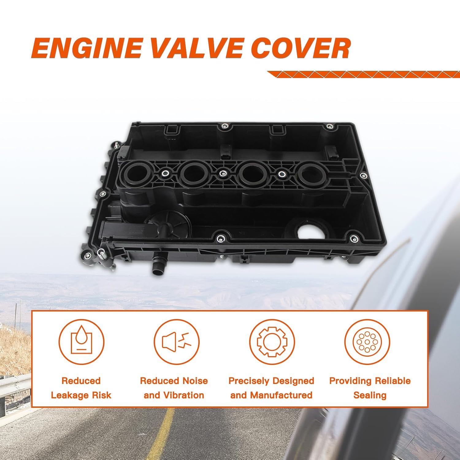 Noptul – Tapa de válvula de motor con juntas, adecuada para Astra Aveo Aveo5 Cruze Sonic Trax L4 1.6L1.8L 2008-2018, juego de cubierta de válvula