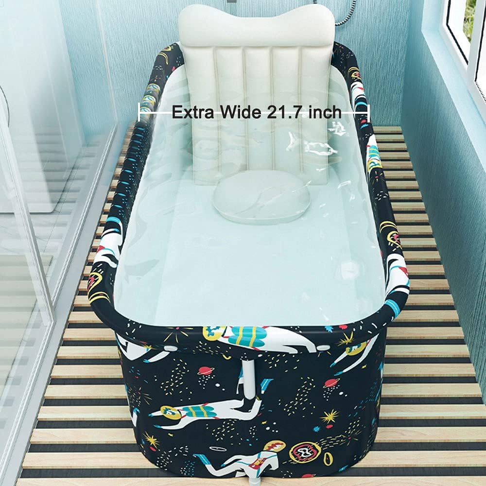 Bañera de hielo plegable para adultos de 47 pulgadas, portátil, de 47 pulgadas, tina de cactus