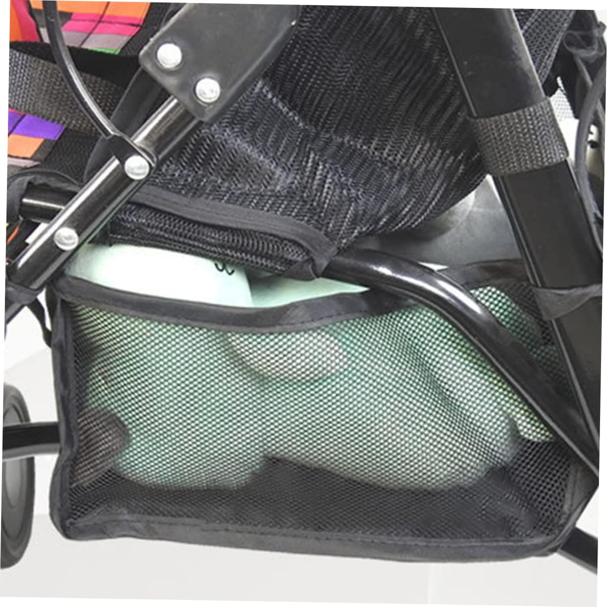 jojofuny Cesta inferior para cochecito de bebé, bolsa de guardería, accesorios para juguetes, pañales, necesidades del bebé