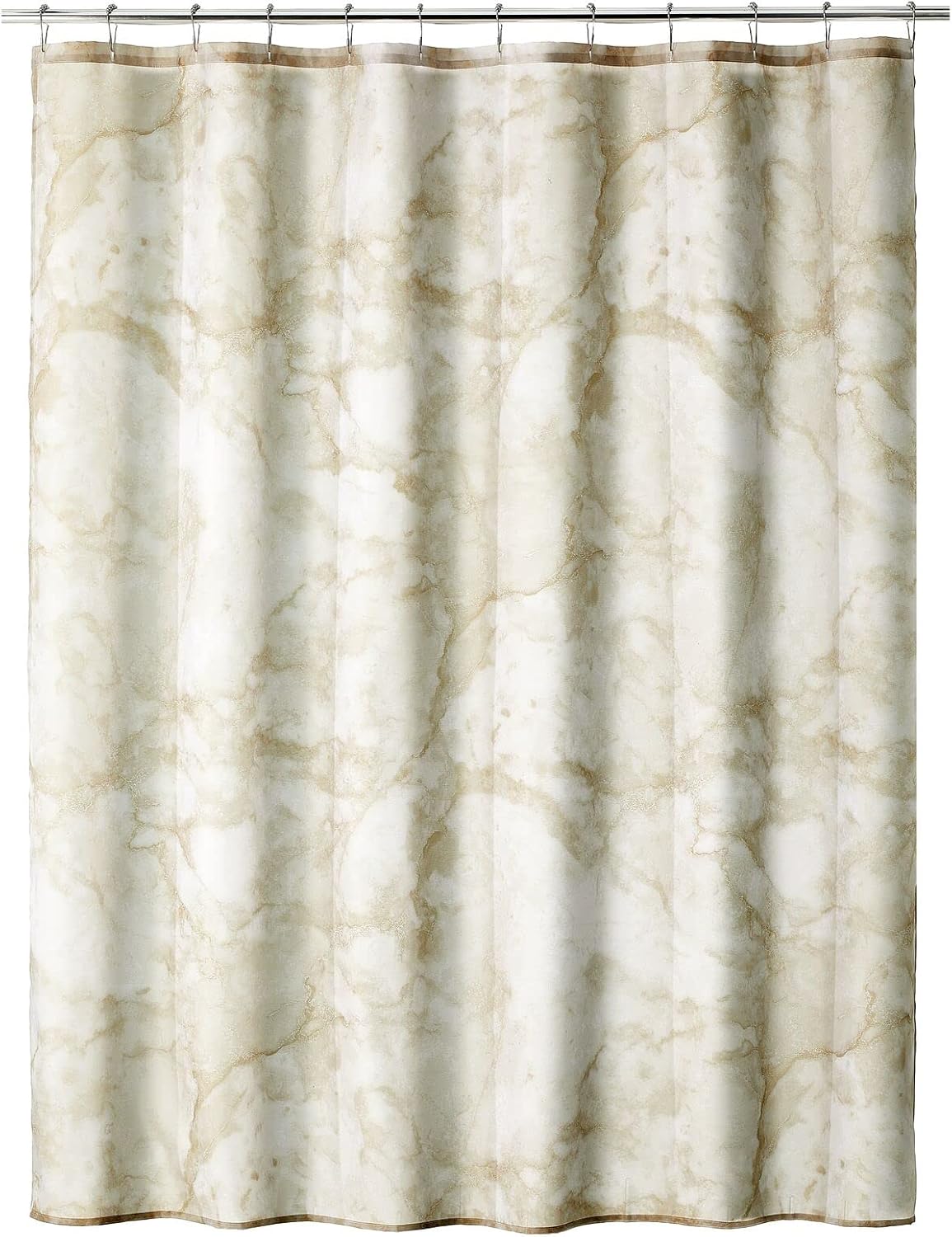 mDesign Cortina de ducha de tela, 72 x 72 pulgadas, lavable a máquina, ojales reforzados de calidad para baño, baño de invitados, puestos, bañeras,