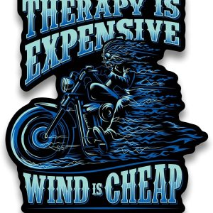 Therapy is Expensive, Wind is Cheap – Calcomanía de 7 pulgadas para motocicletas, automóviles, camiones, motocicletas, barcos y computadoras Therapy is Expensive, Wind is Cheap – Calcomanía de 7 pulgadas para motocicletas, automóviles, camiones, motocicletas, barcos y computadoras