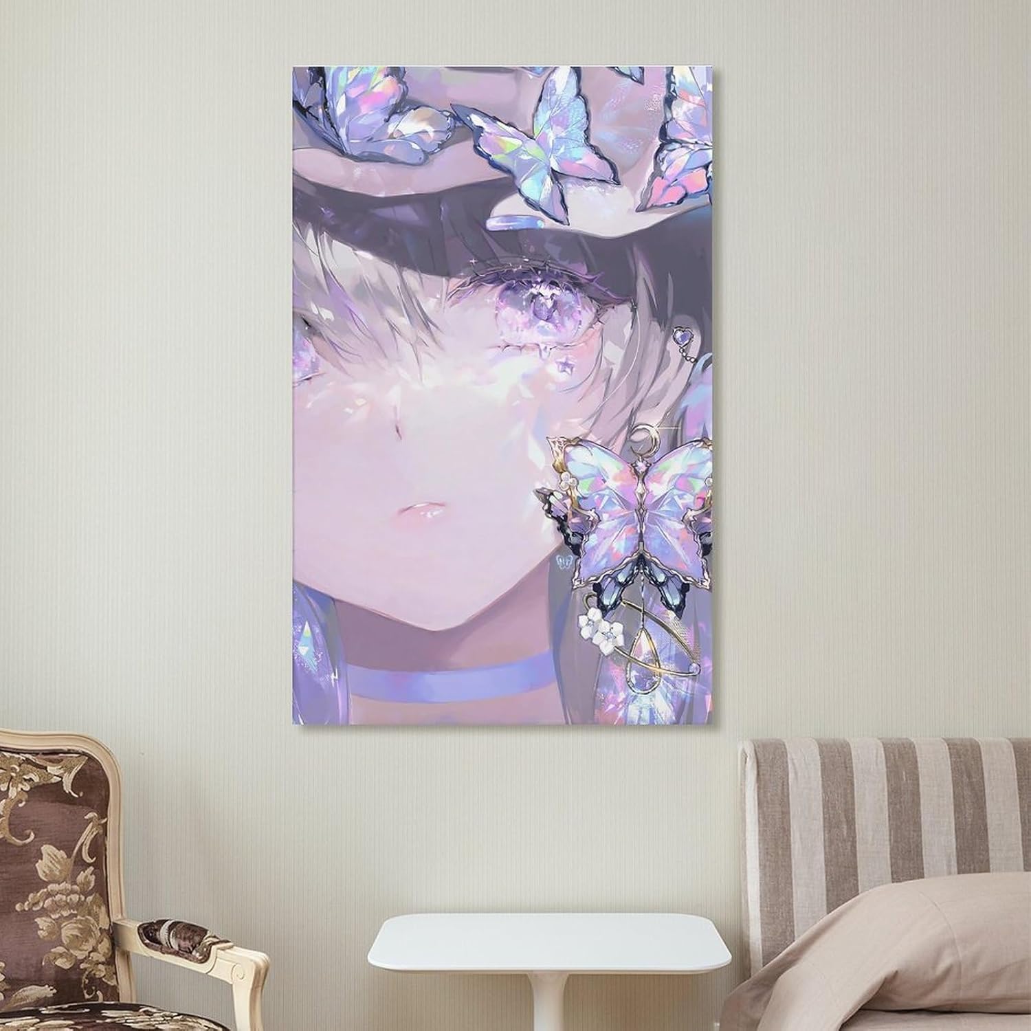 Póster de anime japonés Beauty Girl (5) Póster artístico de pared con desplazamiento en lienzo, pintura, imagen, decoración de sala de estar,