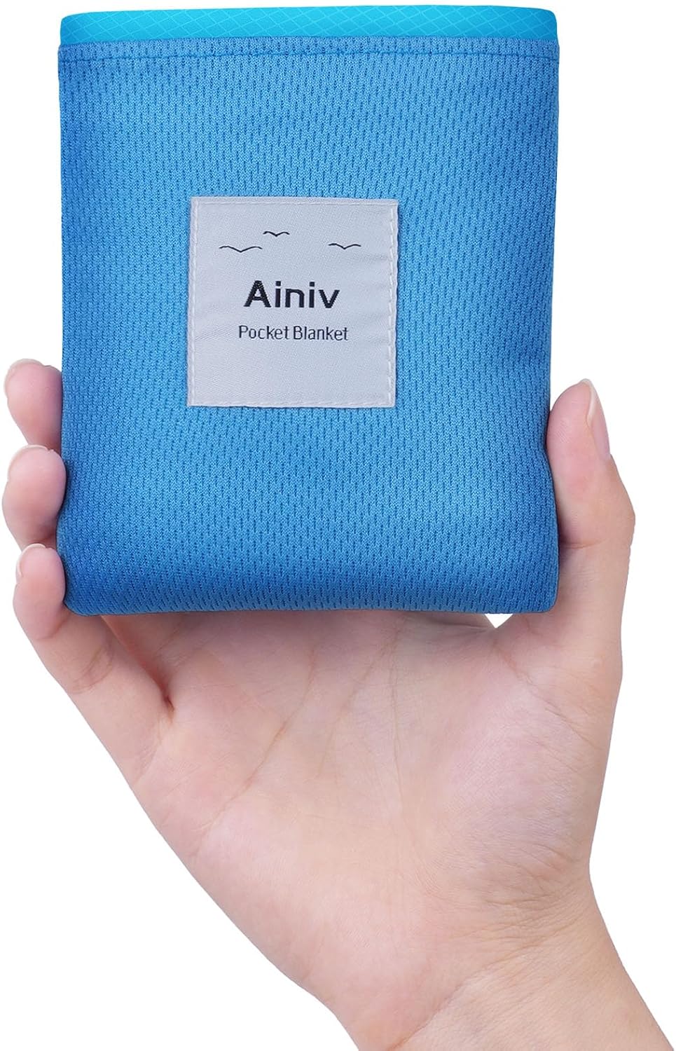 Manta de pícnic, mini tapete de playa con bolsillo de 43.3 x 55.1 pulgadas (2-3 personas) plegable, ligera, impermeable, sin arena, plegable para