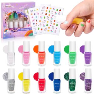 wakaniya Esmalte de uñas para niños, juego de esmalte de uñas para niñas, 12 colores arcoíris, kit de esmalte de uñas para niños pequeños con wakaniya Esmalte de uñas para niños, juego de esmalte de uñas para niñas, 12 colores arcoíris, kit de esmalte de uñas para niños pequeños con
