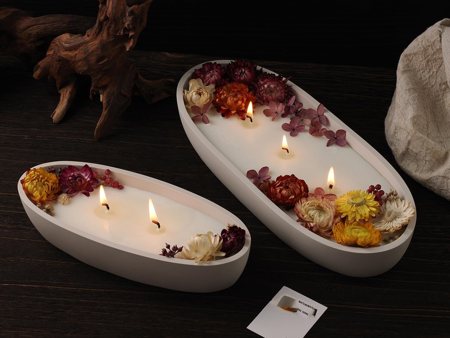 LSLEVA Moldes ovalados para tarros de velas, moldes creativos de silicona para tazas, bandeja de almacenamiento de contenedor de hormigón para