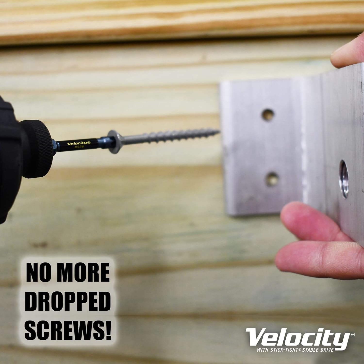 Velocity – Tornillo de madera exterior de 5 libras, tornillo de madera fabricado con acero al carbono, incluye 1 broca Hexstix y organizador de