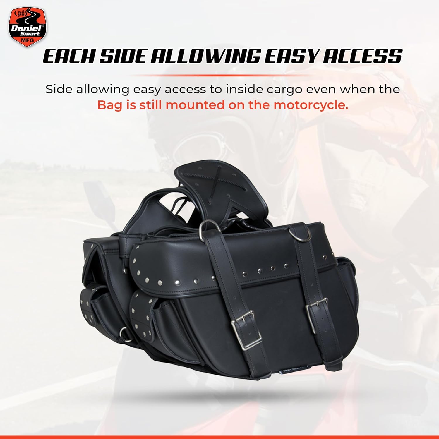 Daniel Smart – Bolsa para sillín de motocicleta, impermeable y duradera, piel sintética de alta calidad con resistente al calor en la parte inferior