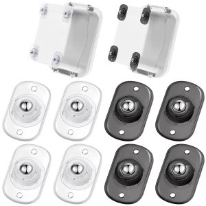 Honoson 8 ruedas giratorias autoadhesivas, mini ruedas giratorias de acero inoxidable, rueda universal de rotación de 360 grados, polea adhesiva Honoson 8 ruedas giratorias autoadhesivas, mini ruedas giratorias de acero inoxidable, rueda universal de rotación de 360 grados, polea adhesiva