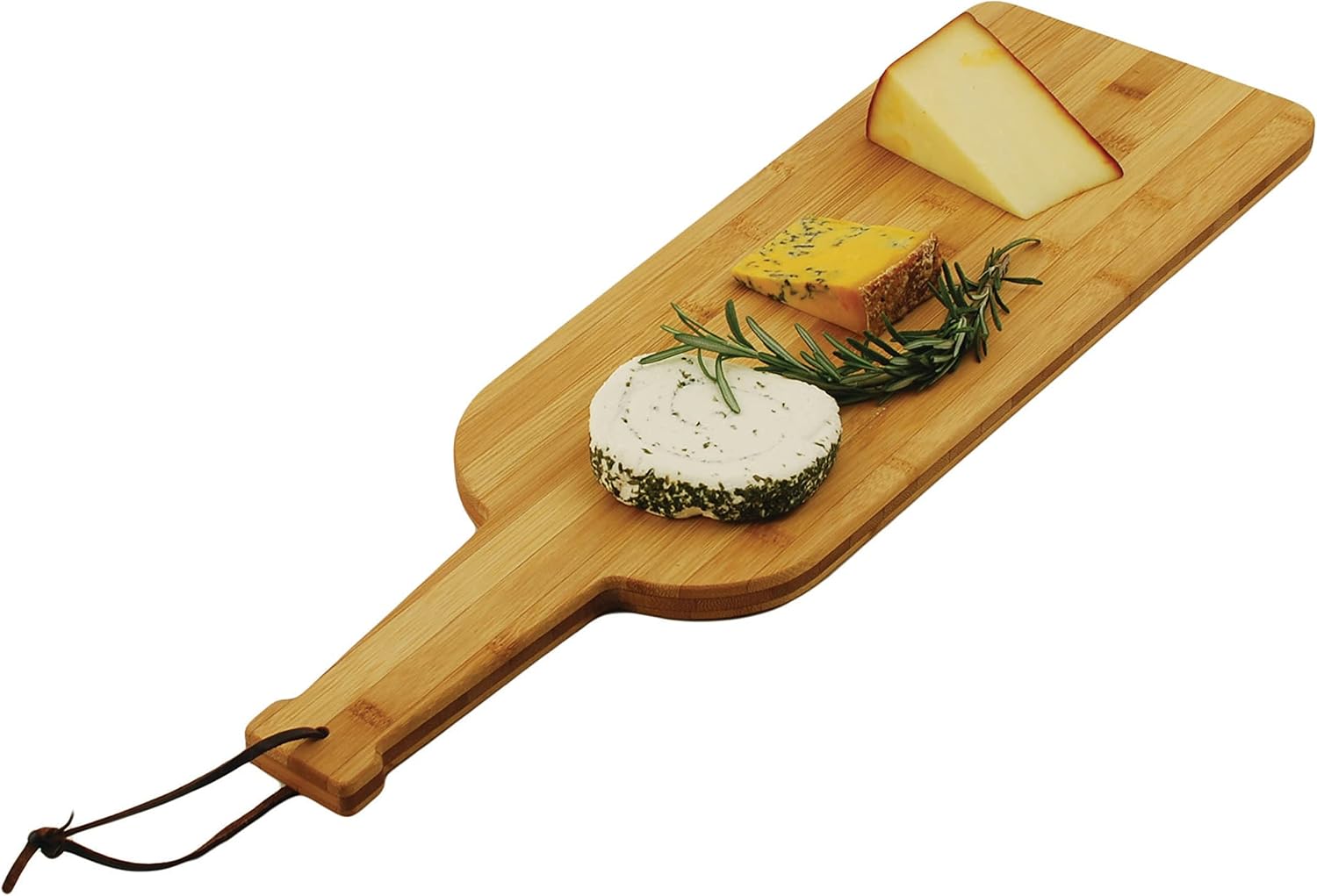 True Tabla de queso de cosecha tardía, madera de bambú, 22 x 7 pulgadas, servicio de queso, juego de regalo entretenido
