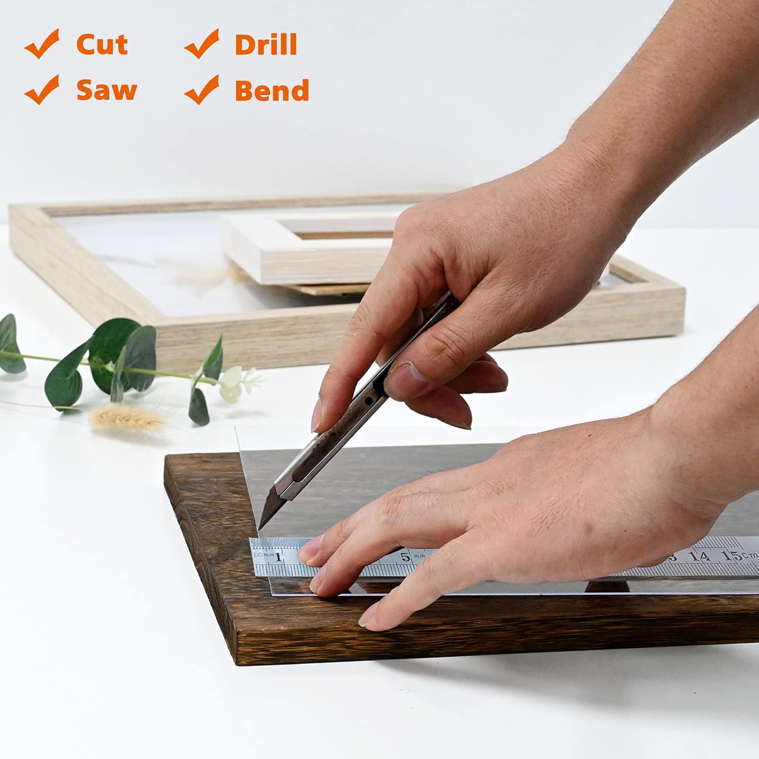 Egofine – Hojas de plexiglás de acrílico, 20 hojas de 11 x 14, 0.04 de grosor, plástico fundido para proyectos de manualidades, repuesto de