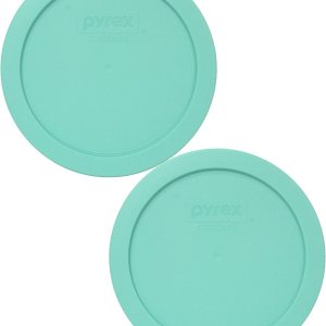 Pyrex 7201-PC Tapa de repuesto redonda de plástico para almacenamiento de alimentos, color azul y verde, fabricada en los Estados Unidos Pyrex 7201-PC Tapa de repuesto redonda de plástico para almacenamiento de alimentos, color azul y verde, fabricada en los Estados Unidos