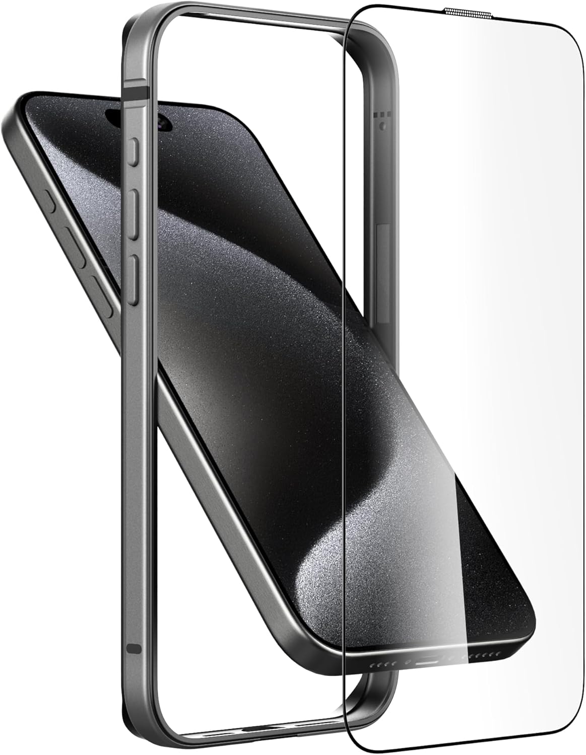 Funda delgada de metal para iPhone 15 Pro de 6.1 pulgadas, interior de TPU suave + parachoques chapado en metal, compatible con carga inalámbrica,