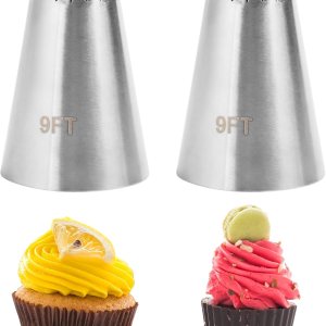 EBBLPA – Punta de pastelería de estrella abierta de 9 pies, juego de 2 tubos de estrella francesa, juego de puntas de glaseado grandes, puntas de EBBLPA – Punta de pastelería de estrella abierta de 9 pies, juego de 2 tubos de estrella francesa, juego de puntas de glaseado grandes, puntas de