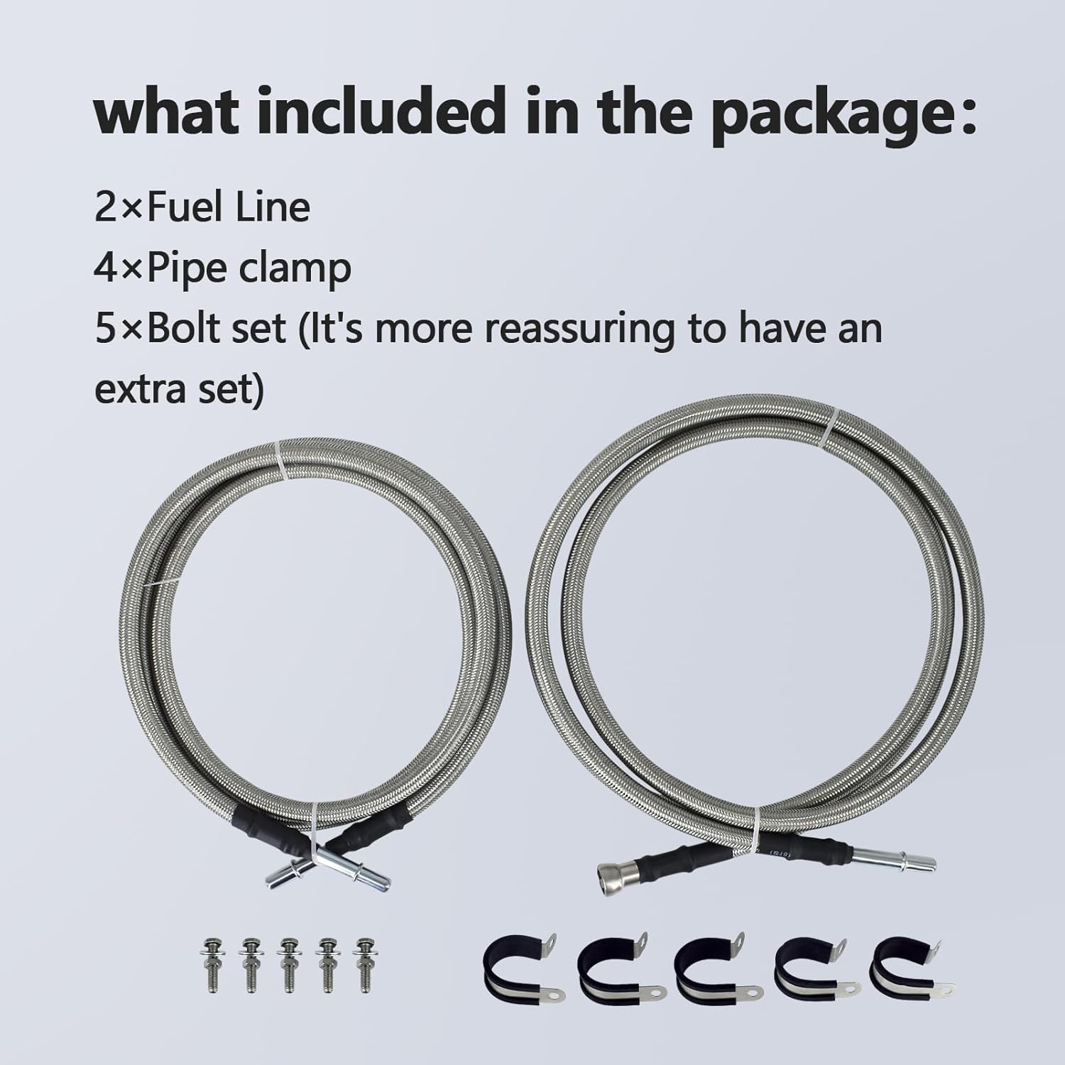 La línea de combustible trenzada de acero inoxidable flexible se adapta a modelos seleccionados de Chevy y GMC que reemplaza 819-846