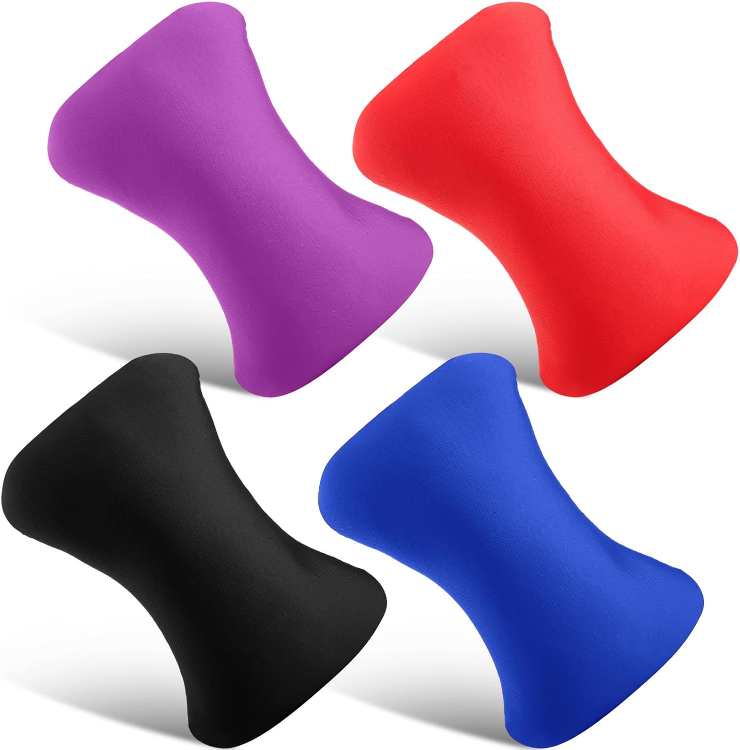 Soaoo 4 almohadas cilíndricas de microperlas para el cuello, almohada cilíndrica de tubo suave y blando, para dormir, sofá, cama, hogar, viajes,