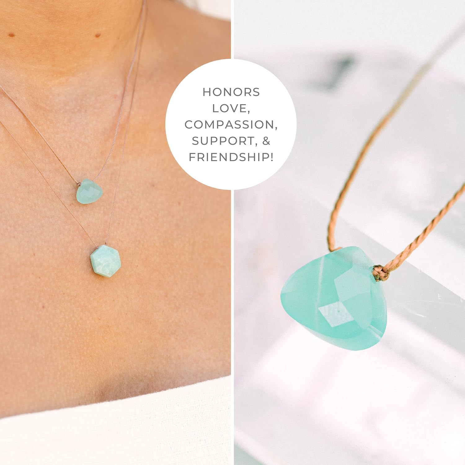 SoulKu Soul Shine Handmade Necklace, Empowering Jewelry With Healing Crystal, Inspirational Jewelry For Women, Mom & Sister, 2″” Extender With
