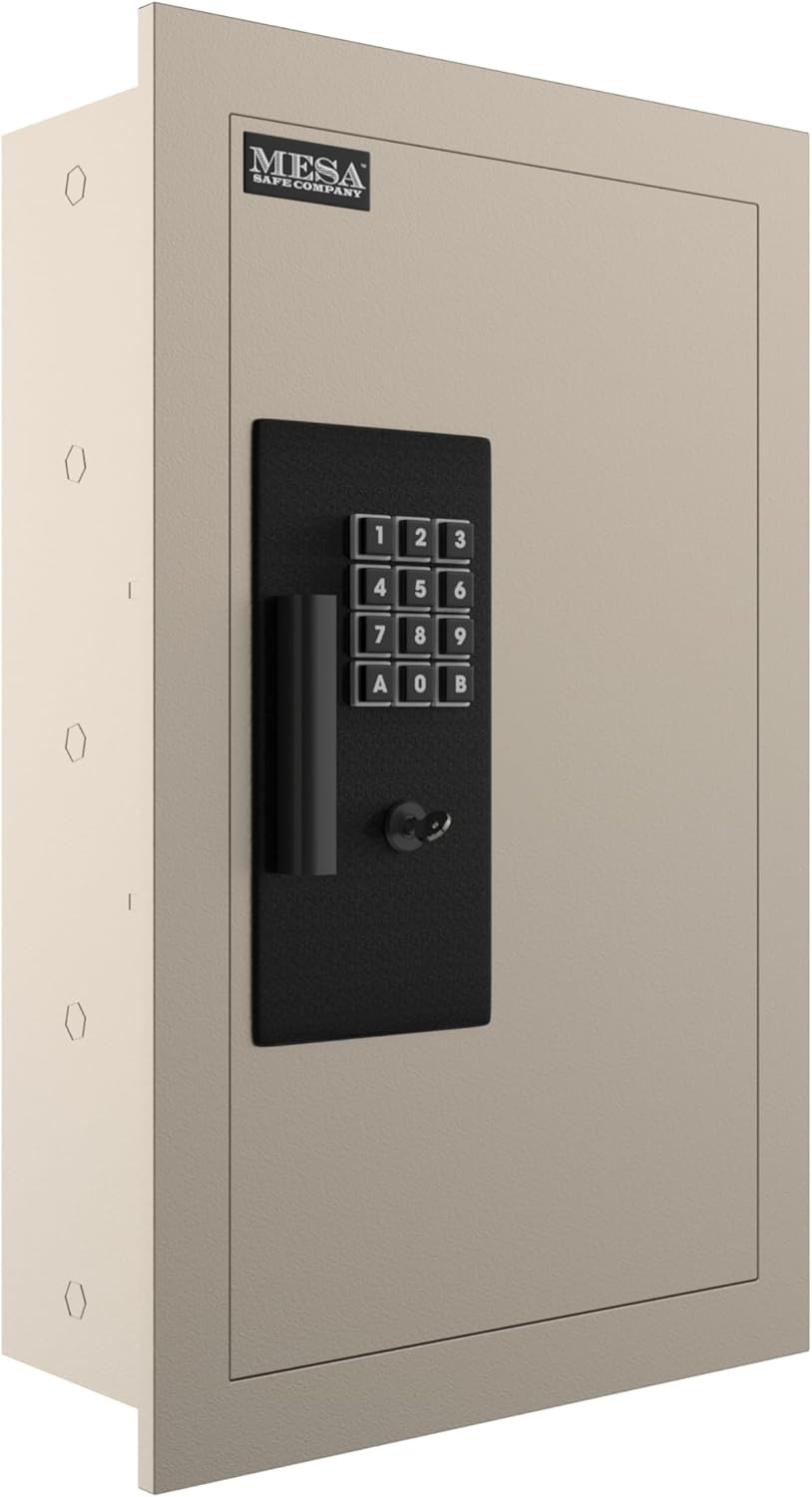 Mesa Safe – Caja fuerte de pared ajustable de acero, 0.3-0.7 pies cúbicos