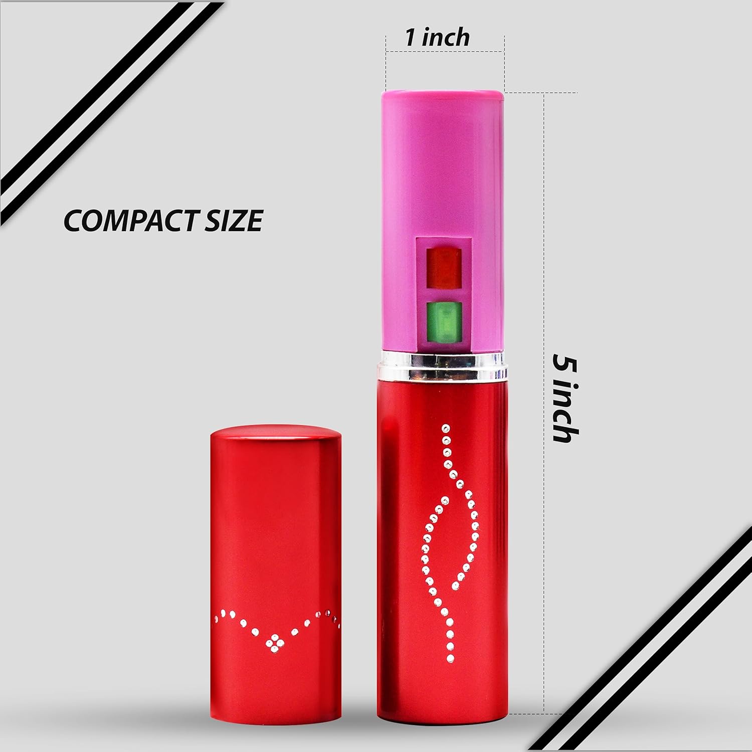 FIGHTSENSE Kit de defensa personal para mujer, spray de pimienta y linterna de lápiz labial de autodefensa, batería recargable, llavero bolsa de