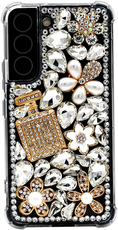 Funda para Samsung Galaxy S23 para mujer con diamantes de imitación brillantes, funda de lujo con purpurina para Galaxy S23, bonita funda para niñas