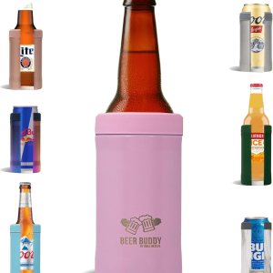Grill Rescue – Soporte para latas aislado de acero inoxidable sellado al vacío, aislante de botellas de cerveza para bebidas frías, enfriador de Grill Rescue – Soporte para latas aislado de acero inoxidable sellado al vacío, aislante de botellas de cerveza para bebidas frías, enfriador de