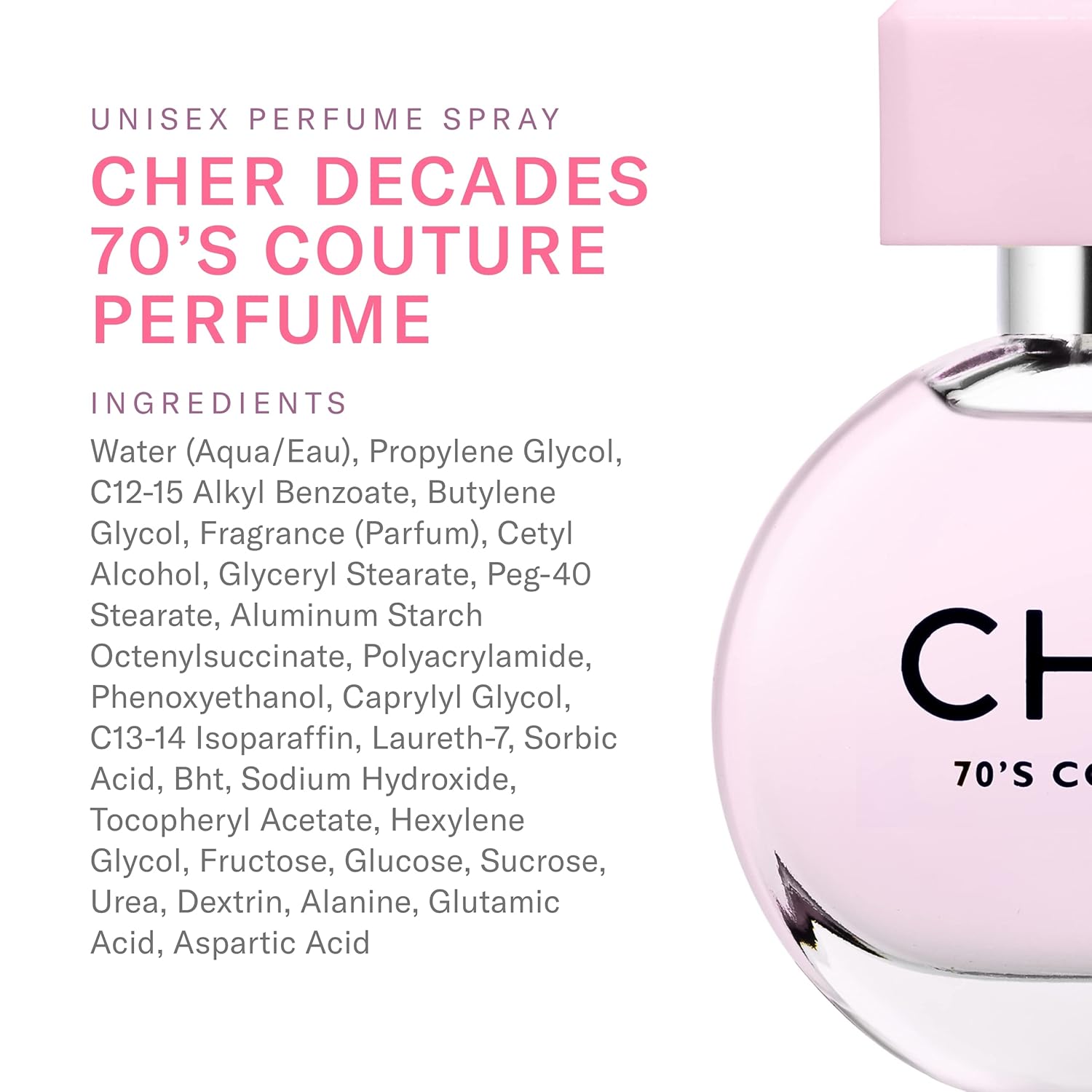 SCENT BEAUTY Cher Decades Couture – Perfume en aerosol unisex – Cher Decades 70’s – 1 onza líquida