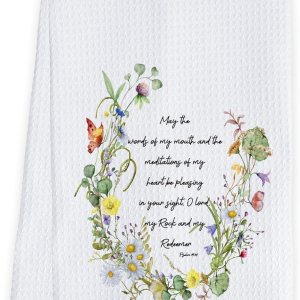 ZWZXR Toallas de cocina con versículo bíblico cristiano, paños de cocina para cocina, toallas de decoración cristiana para cocina, 16 x 24, ZWZXR Toallas de cocina con versículo bíblico cristiano, paños de cocina para cocina, toallas de decoración cristiana para cocina, 16 x 24,