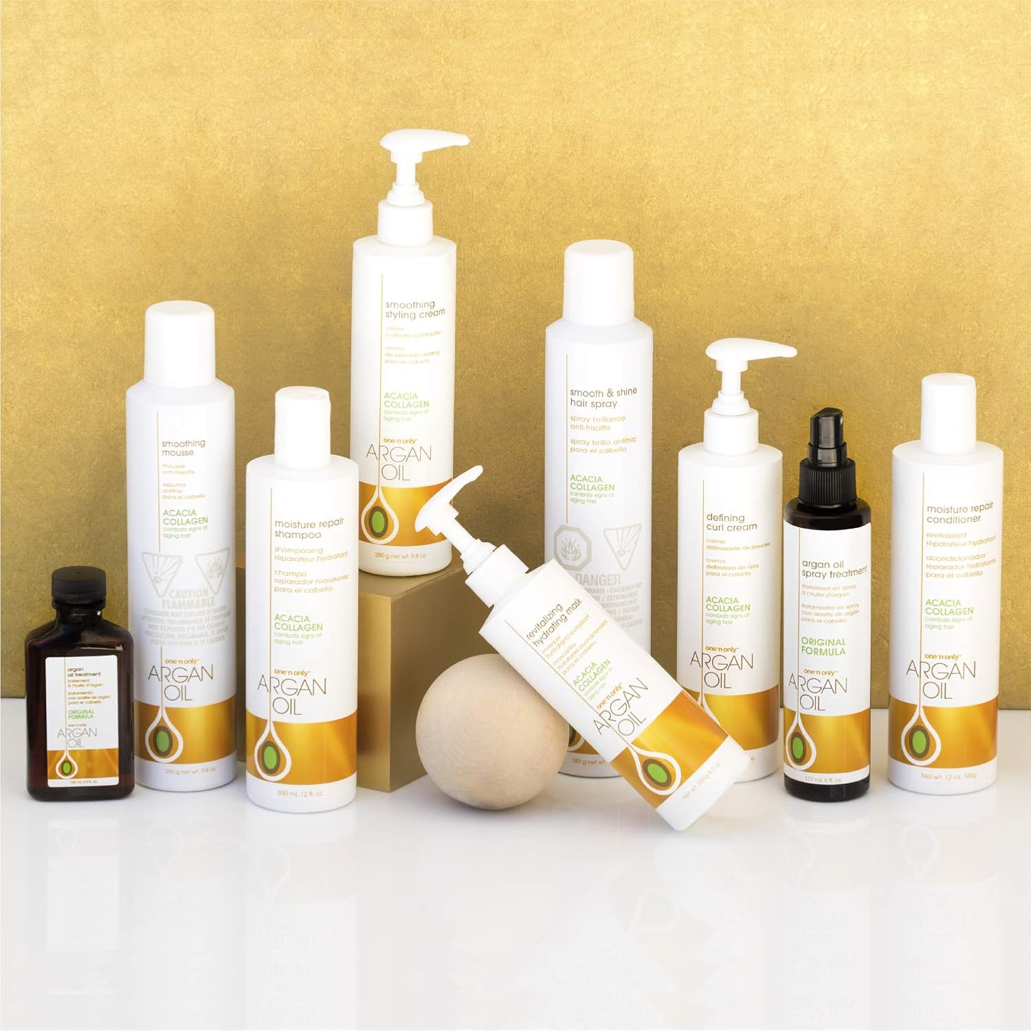 One ‘n Only Acondicionador reparador de humedad de aceite de argán, ayuda a desenredar y suavizar la cutícula del cabello dañada para mejorar la