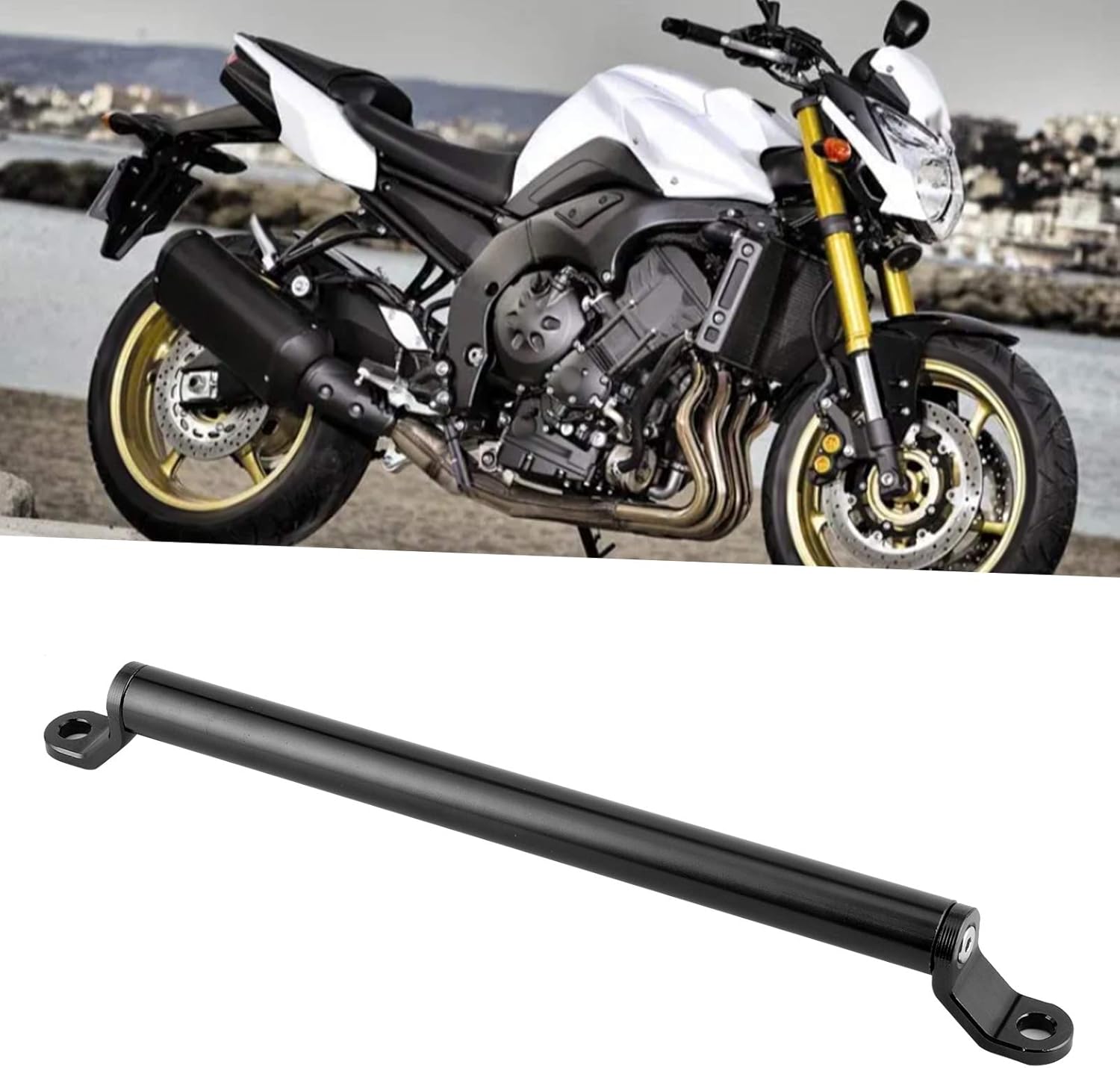 KIMISS Barra de equilibrio de motocicleta – Barra de equilibrio de motocicleta CNC de aleación de aluminio Barra transversal Refuerzo extendido