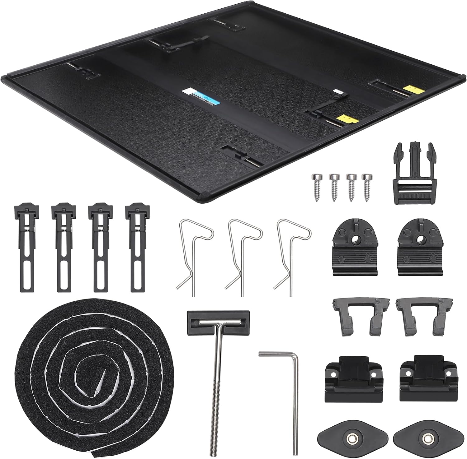 Cubierta Tonneau plegable rígida para Ford F150 de 5.6 pies, compatible con F-150 Supercrew 2015-2023 con cabina doble de 5.6 pies