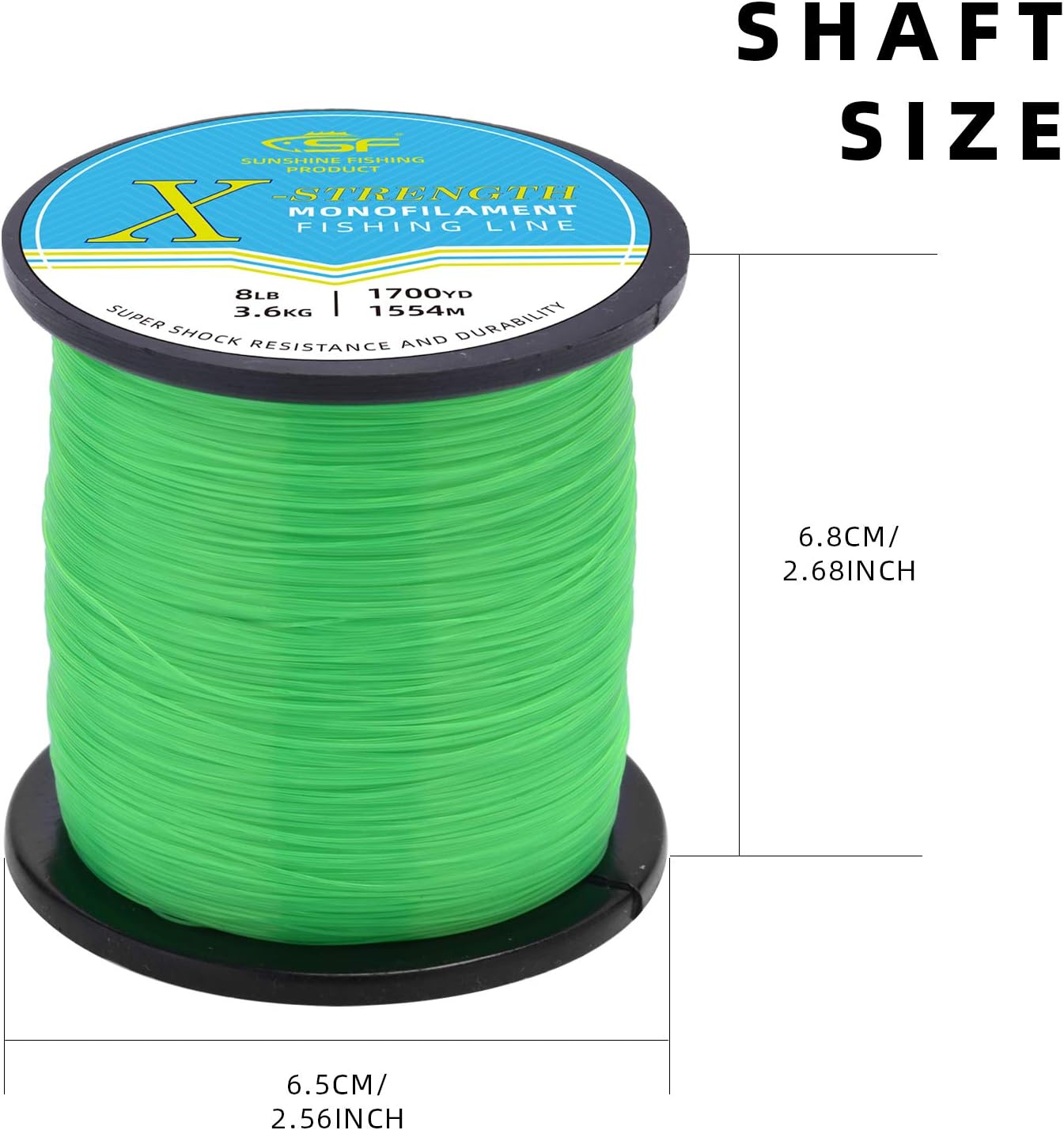 SF Línea de pesca monofilamento Carrete premium X-Strong Mono Nylon Material Línea líder para agua salada y dulce 810121520253040506080100LB