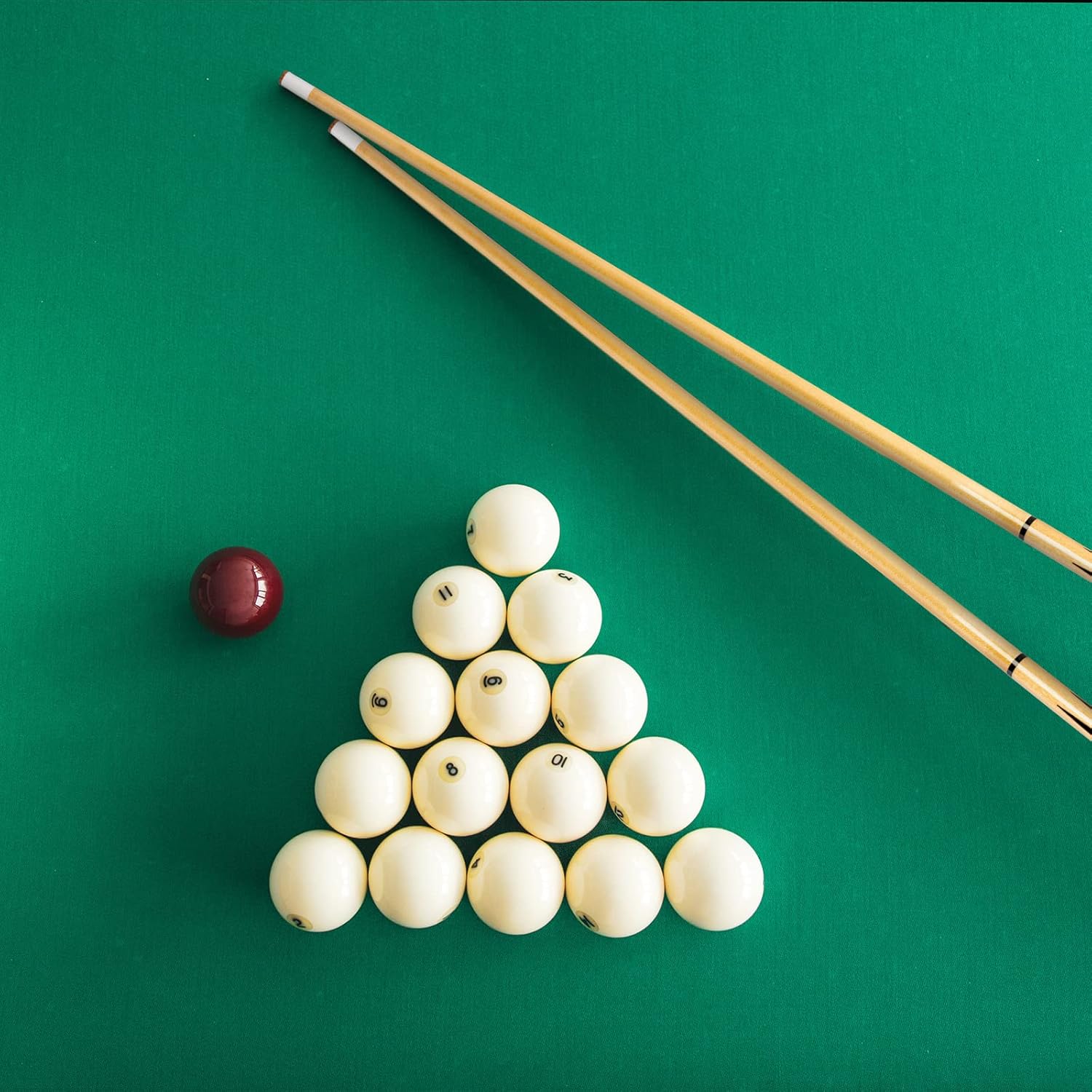 Wettarn Juego de 8 palos de billar de 12 onzas, 0.512 in, puntas de pegamento de madera dura, regalo para adultos, principiantes, Acción de Gracias,