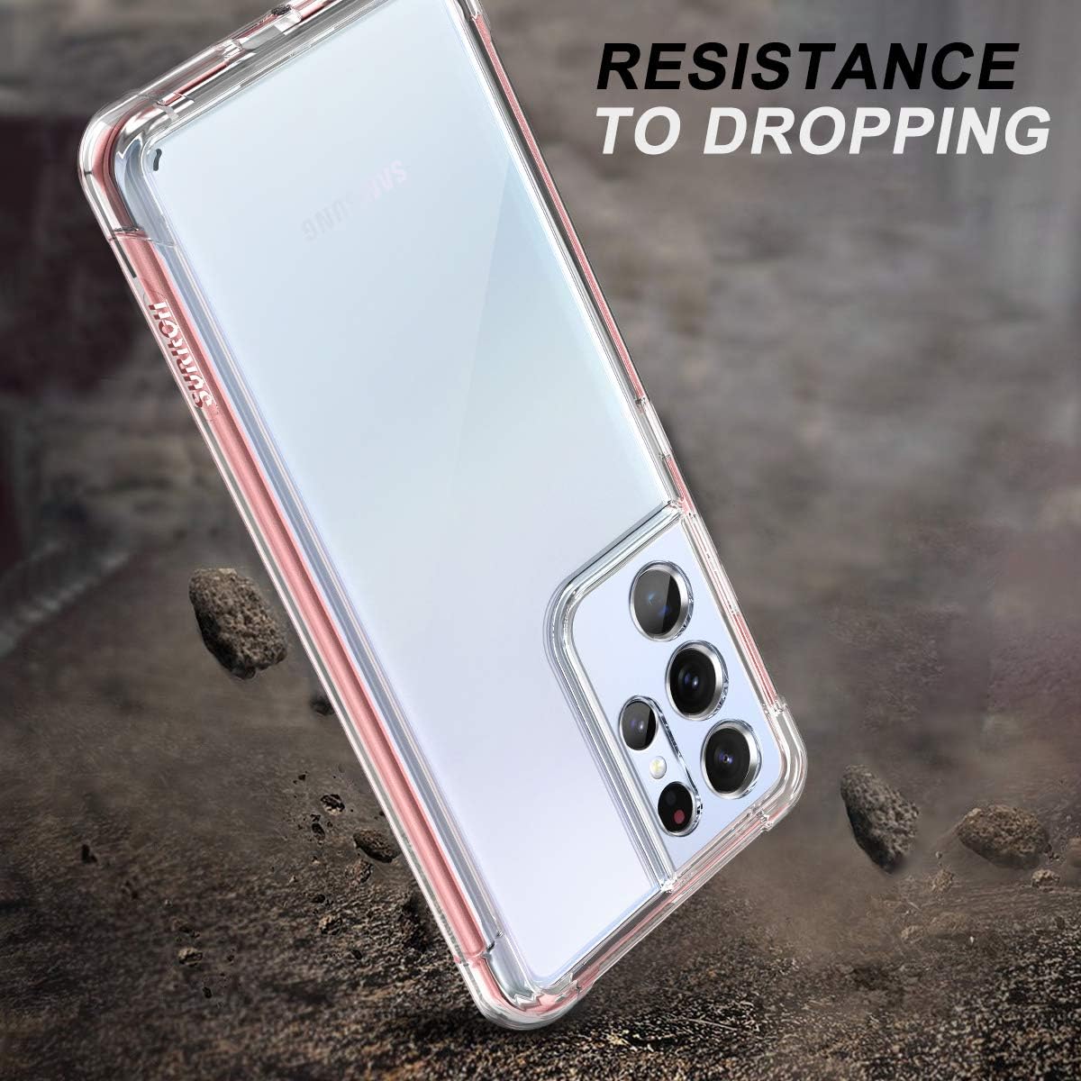 SURITCH Funda Ultra Clear para Samsung Galaxy S21 de 6.8 pulgadas (solo protector de pantalla), protector de pantalla integrado carcasa rígida de