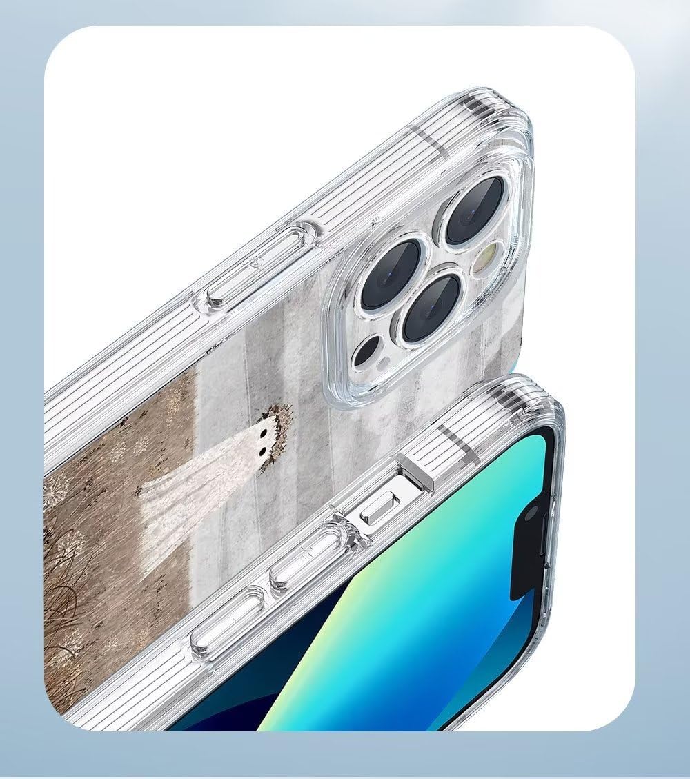 Funda para teléfono compatible con iPhone 11 Ghost a prueba de golpes en The Meadow Side a rayas suaves