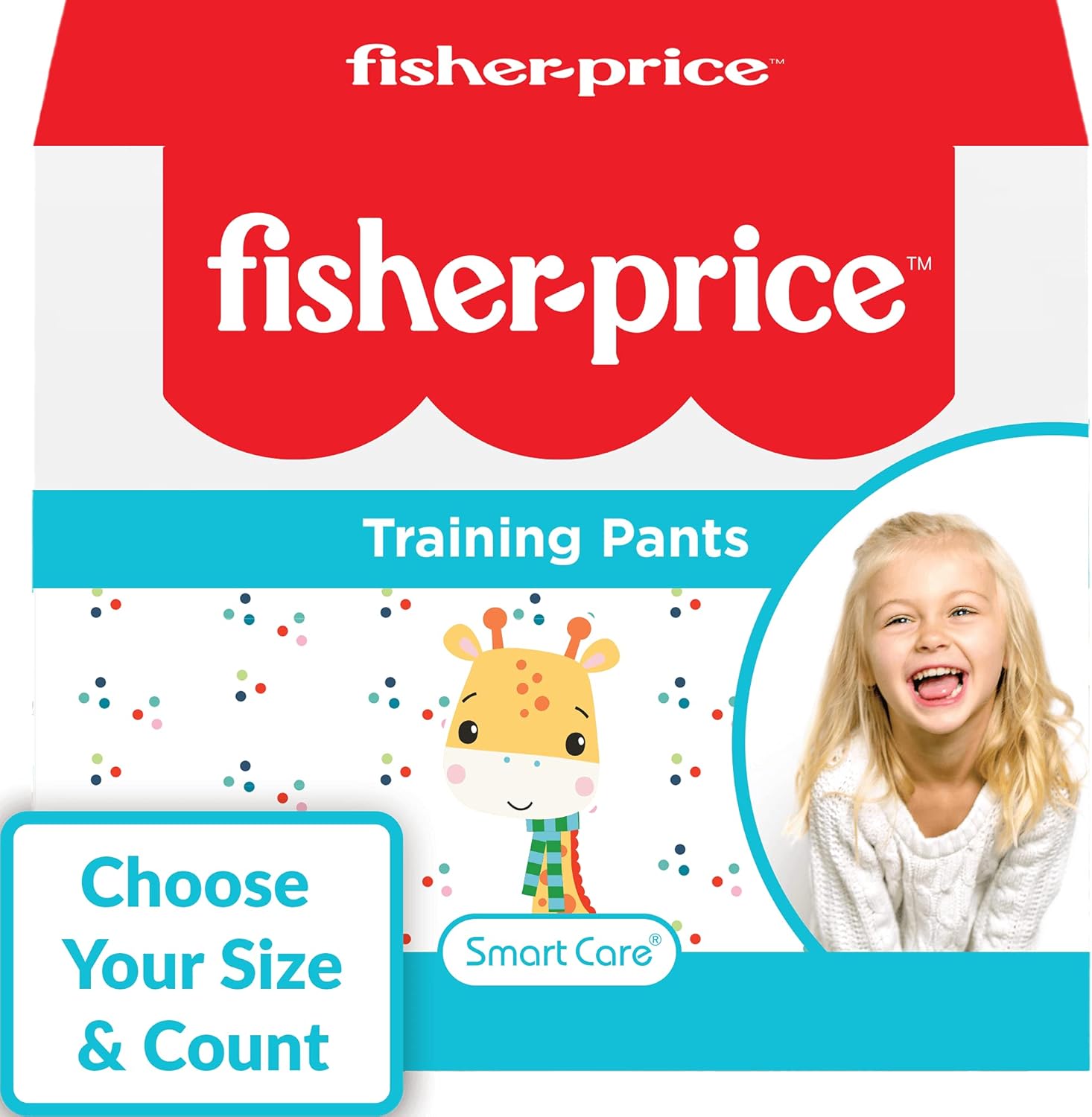 Smart Care Fisher-Price Pantalones de entrenamiento, 2T-3T (niño), 120 unidades