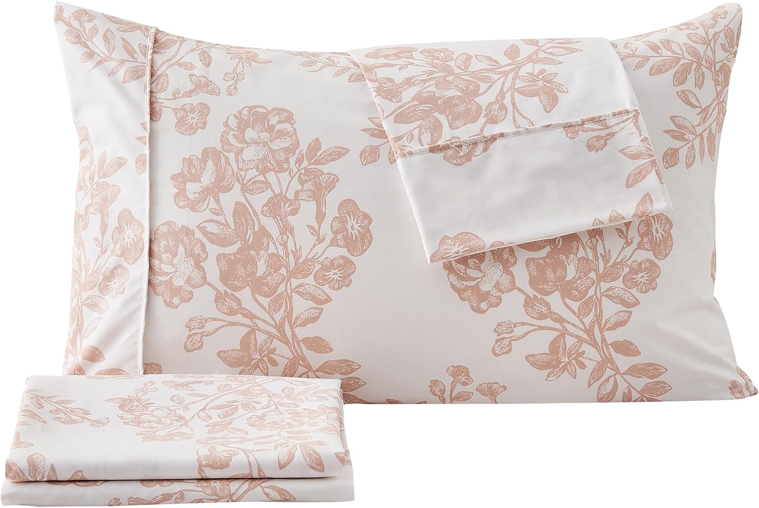 Great Bay Home – Juego de sábanas de microfibra ultrasuave, estampada, de 4 piezas, resistente a las arrugas y a la decoloración, para todas las